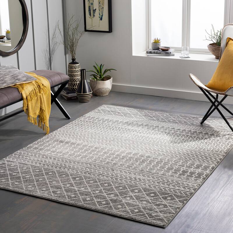 Artistic Weavers Tevazu Global Boho Stripe Area Rug - 9' x 12' - Dark Grey