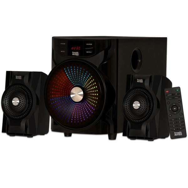 Acoustic Audio AA2104 Bluetooth Home 2.1 Speaker System with LED Display and USB