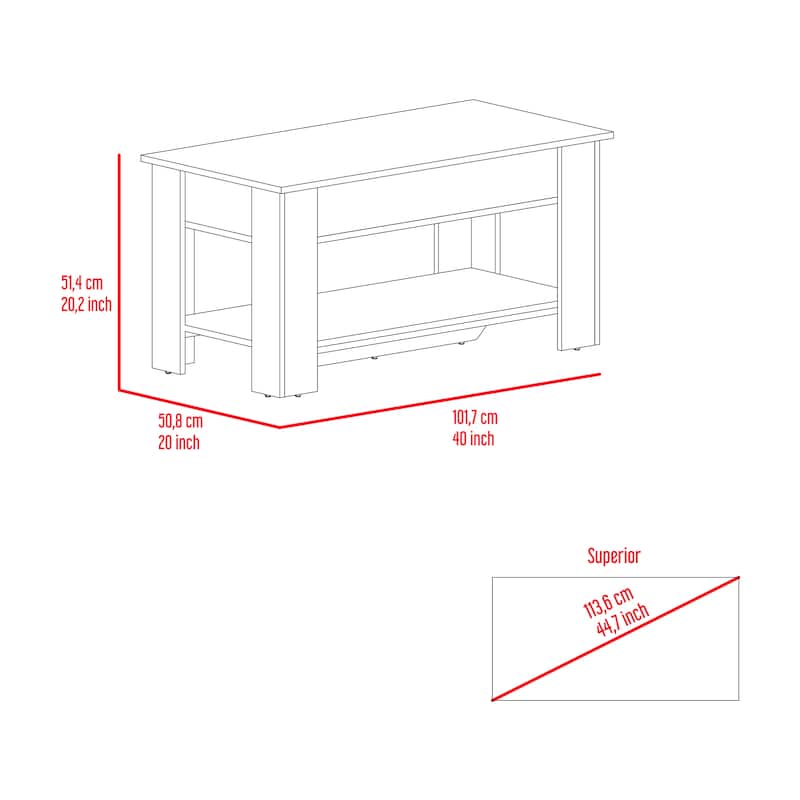 Storage Table Extendable Table Shelf Lower Shelf