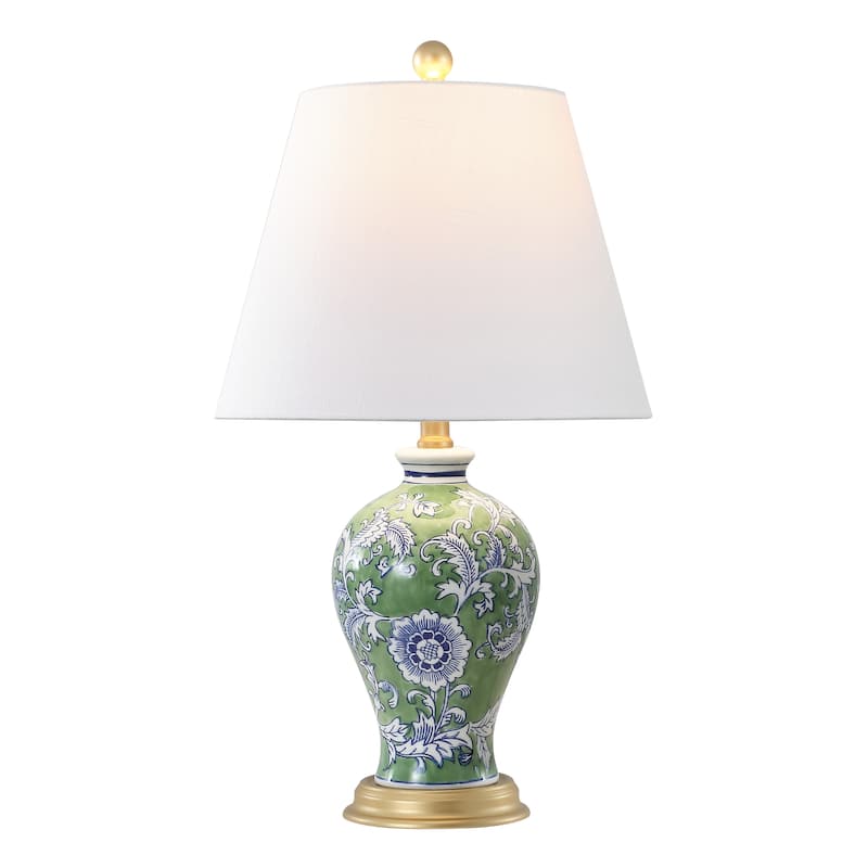 Grace 24" Floral LED Table Lamp, Multi/Brass by JONATHAN Y