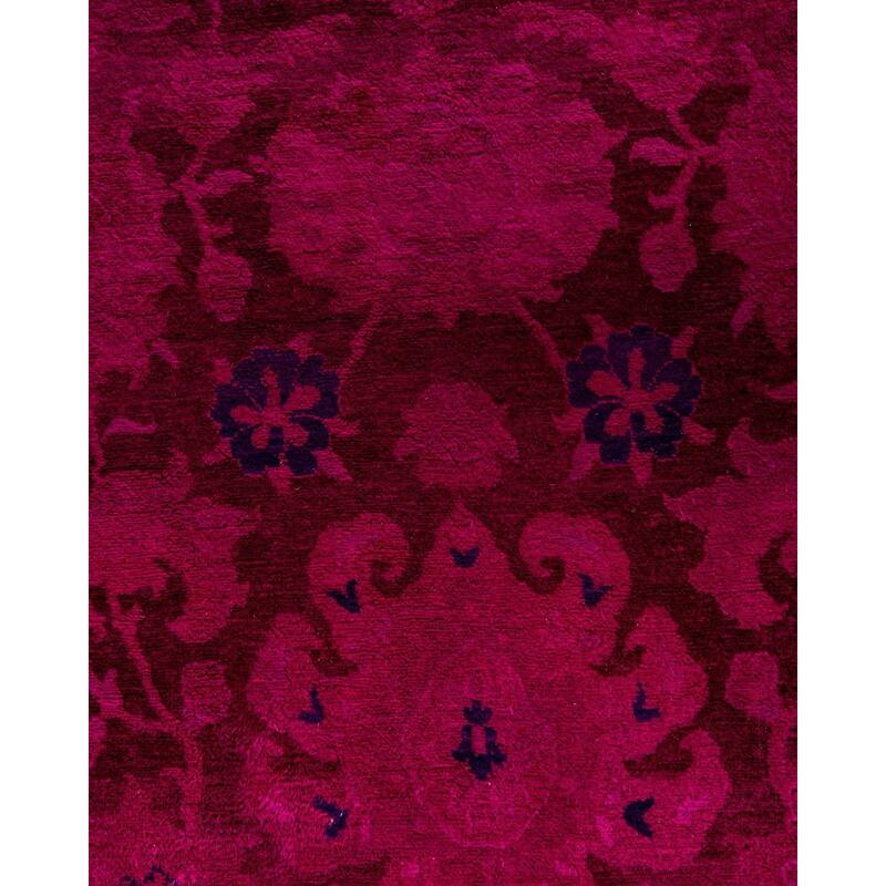 Contemporary Overdyed Wool Hand Knotted Area Rug - 4' 8" x 7' 1"