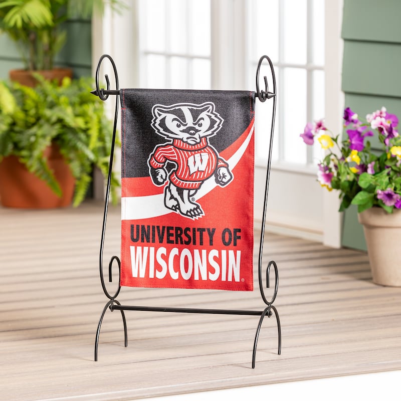 University of Wisconsin-Madison Burlap Flag Garden Size