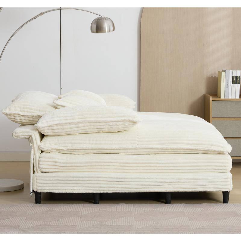 54.75" W Oversized Chaise Lounge Chair,Fluffy cushioned sofa bed