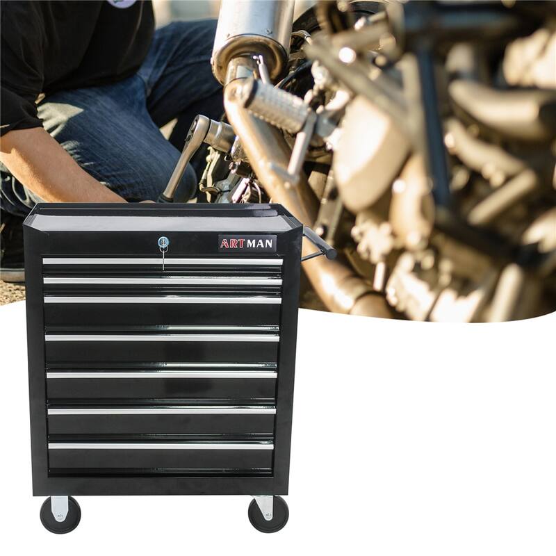 7 Drawers Multifunctional Tool Cart with Wheels