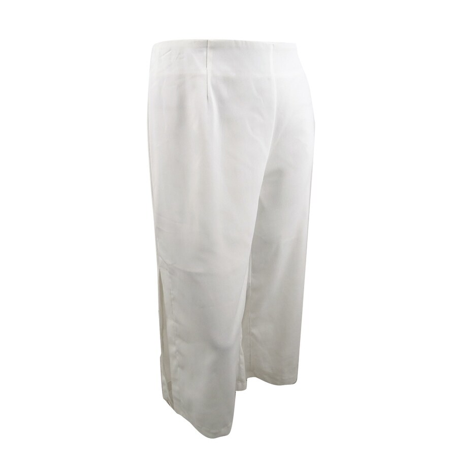 plus size white wide leg pants