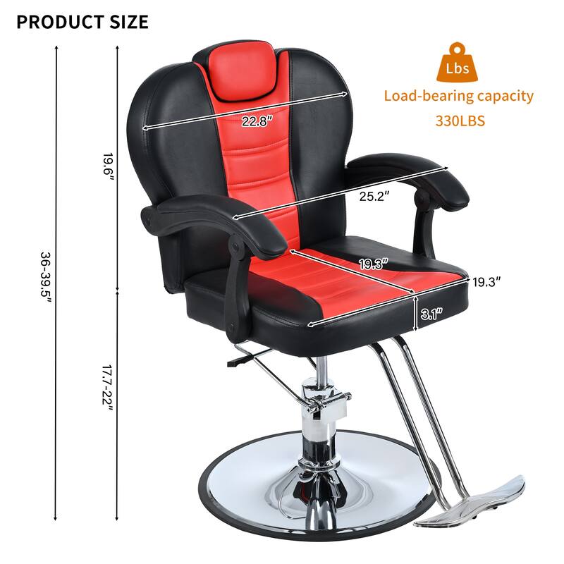 Classic Reclining barber Chair Salon Chair for Hair Stylist