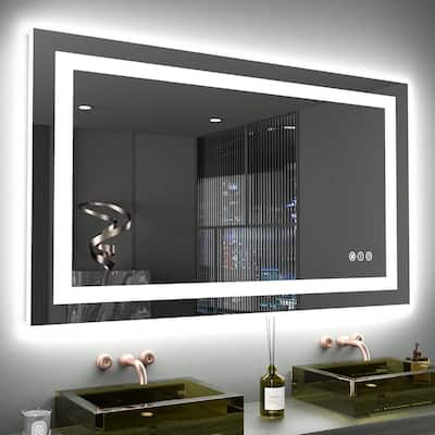 40x24 Inch Frameless LED Bathroom Mirror,Smart Mirror - White