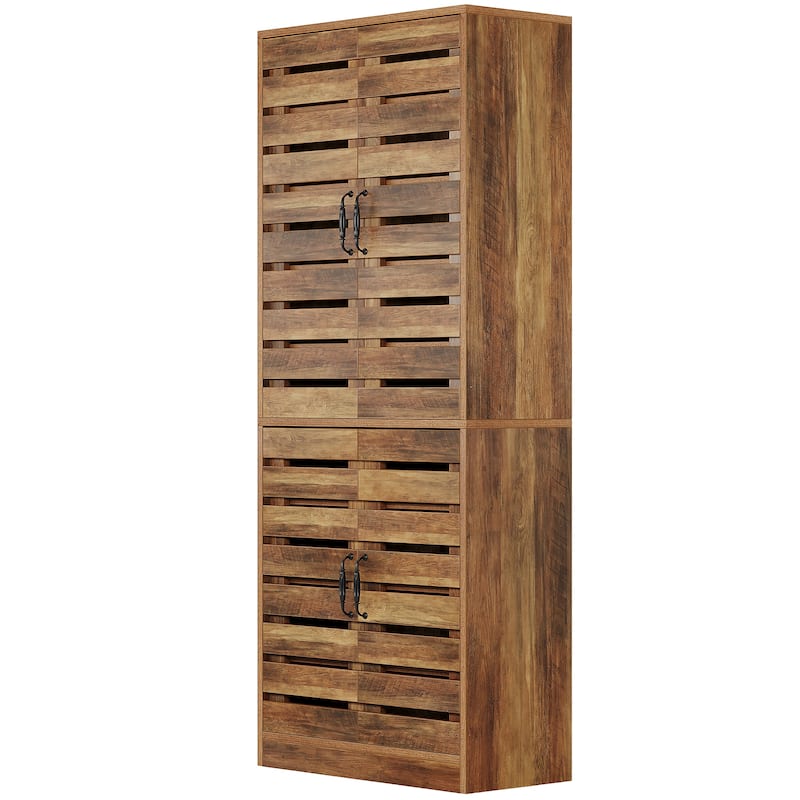 70.8" 9-Tier Narrow Tall Kitchen Pantry Storage Cabinet with Doors