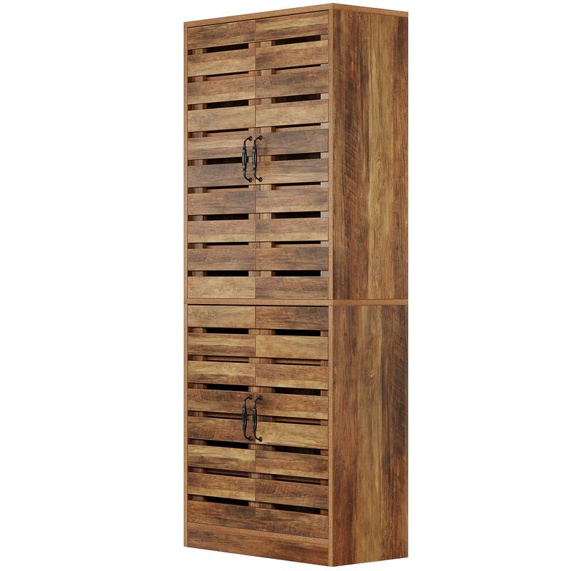 70.8" Kitchen Pantry Cabinet, 9-Tier Kitchen Storage Cabinet, Farmhouse Storage Cabinet for Dining Room