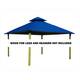 14 ft. sq. ACACIA Gazebo Roof Framing and Mounting Kit - 14X14 - Island Blue