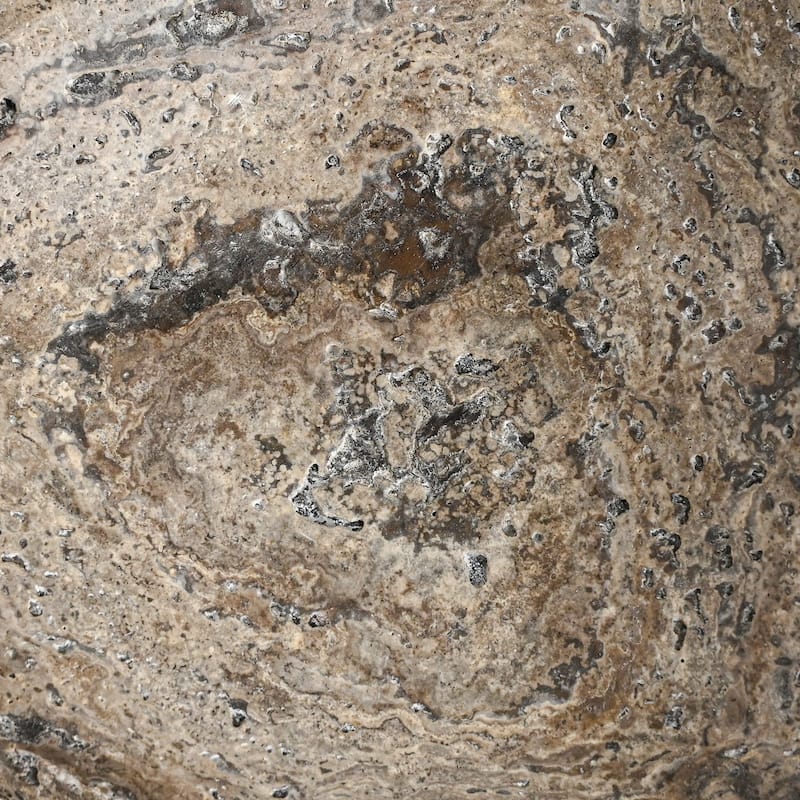 Grey Travertine Organic Shaped Rough Edged Bowl