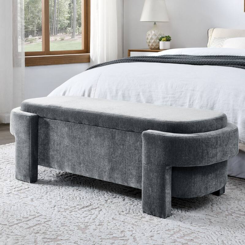 Upholstered Bench with Large Storage Space
