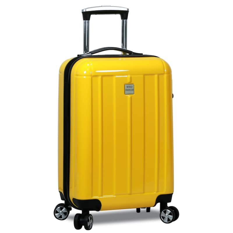World Traveler 20" Spinner Carry-On Lightweight Airline Approved - Yellow