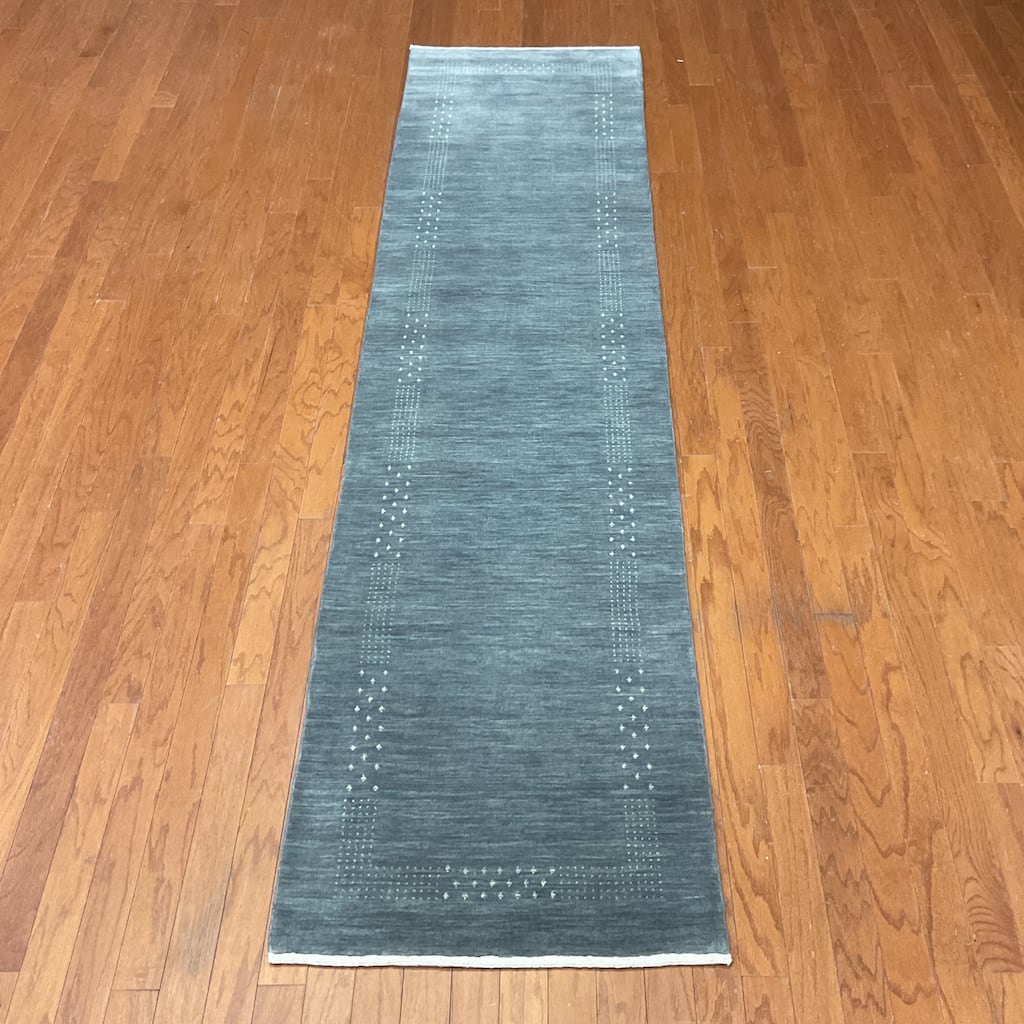 HERAT ORIENTAL Handmade Modern Gabbeh Wool Rug - 2'6 x 10'