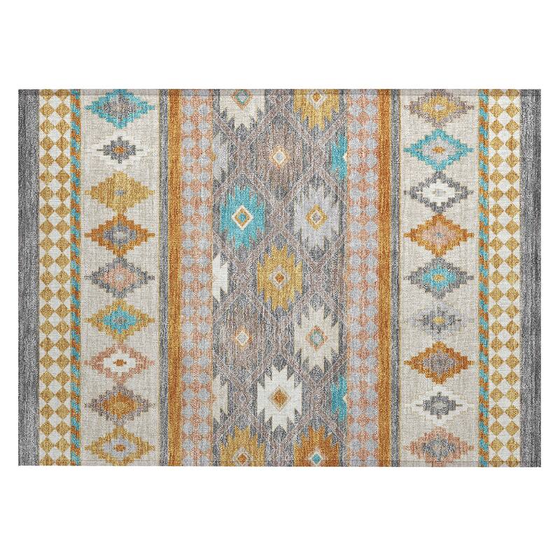 Machine Washable Indoor/ Outdoor Global Clemente Chantille Rug