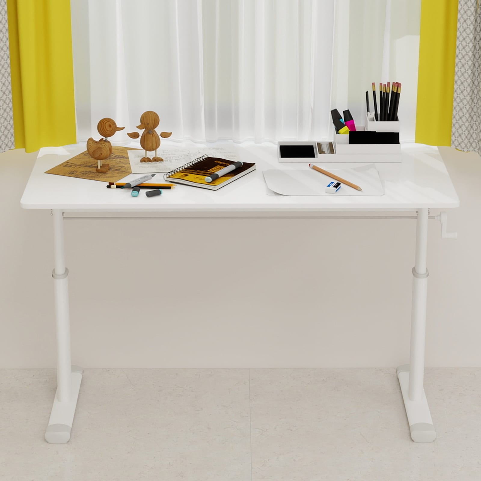 Adjustable compact design study desk suitable for children and adults
