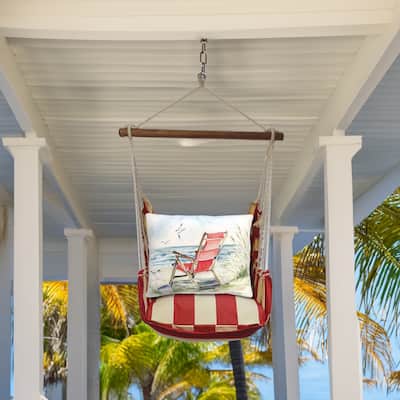Magnolia Casual Swing Set 4 piece - Americana Stripe w/ Red Beach Chair