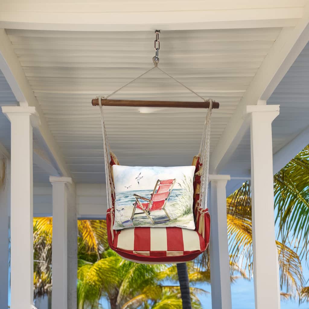 Magnolia Casual Swing Set 4 piece - Americana Stripe w/ Red Beach Chair