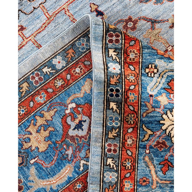 Serapi One-of-a-Kind Hand-Knotted Area Rug - Gray - 10' 0" x 13' 8"