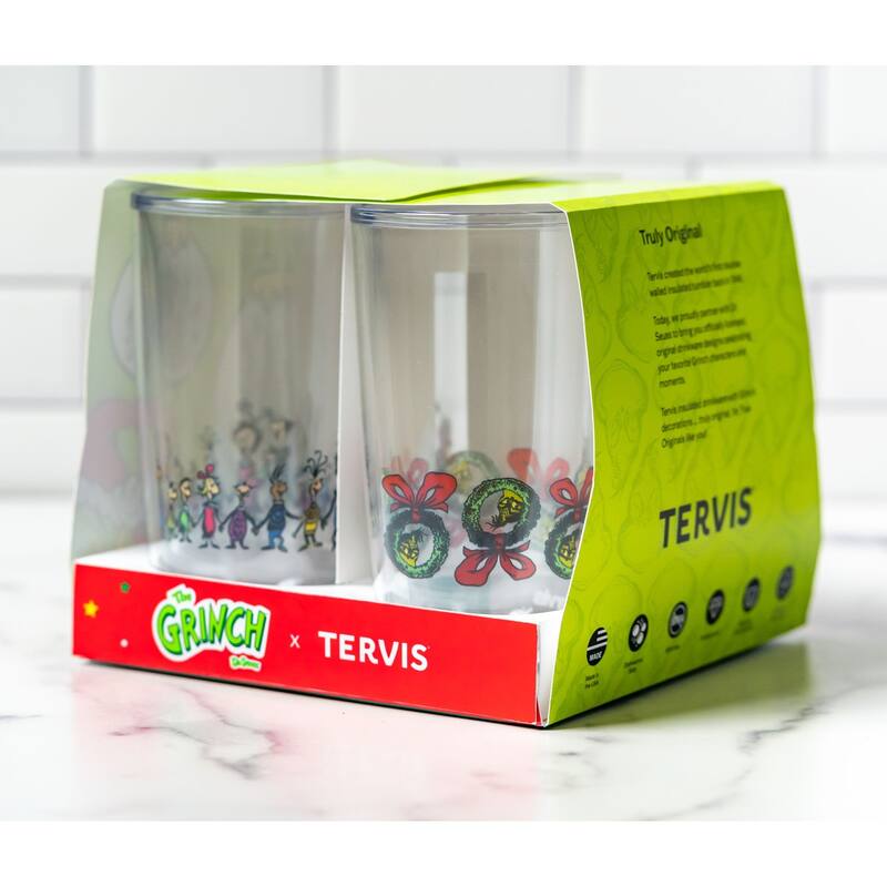 Tervis Dr. Seuss Grinch Who Stole Christmas Holiday Crystal Collection Made in USA Double Walled Insulated Travel Tumbler,