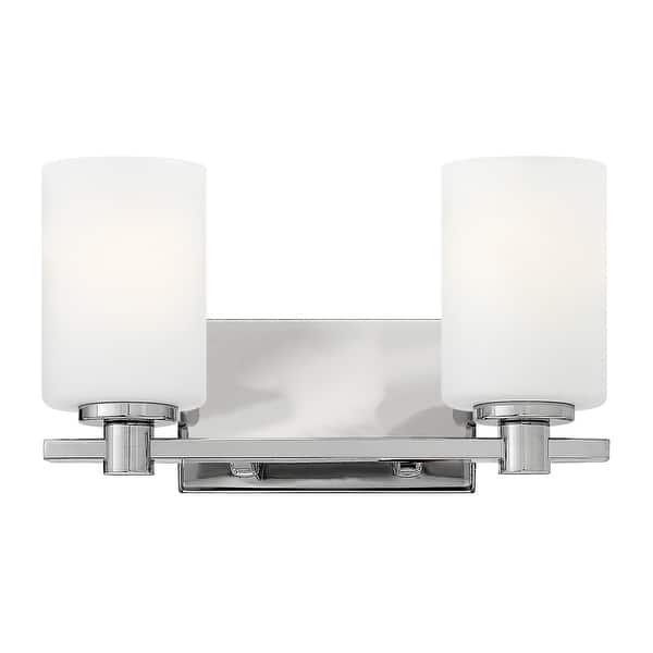 slide 2 of 7, Hinkley Lighting Karlie 2 Light 13.25" Wide Bathroom Vanity Light with Chrome
