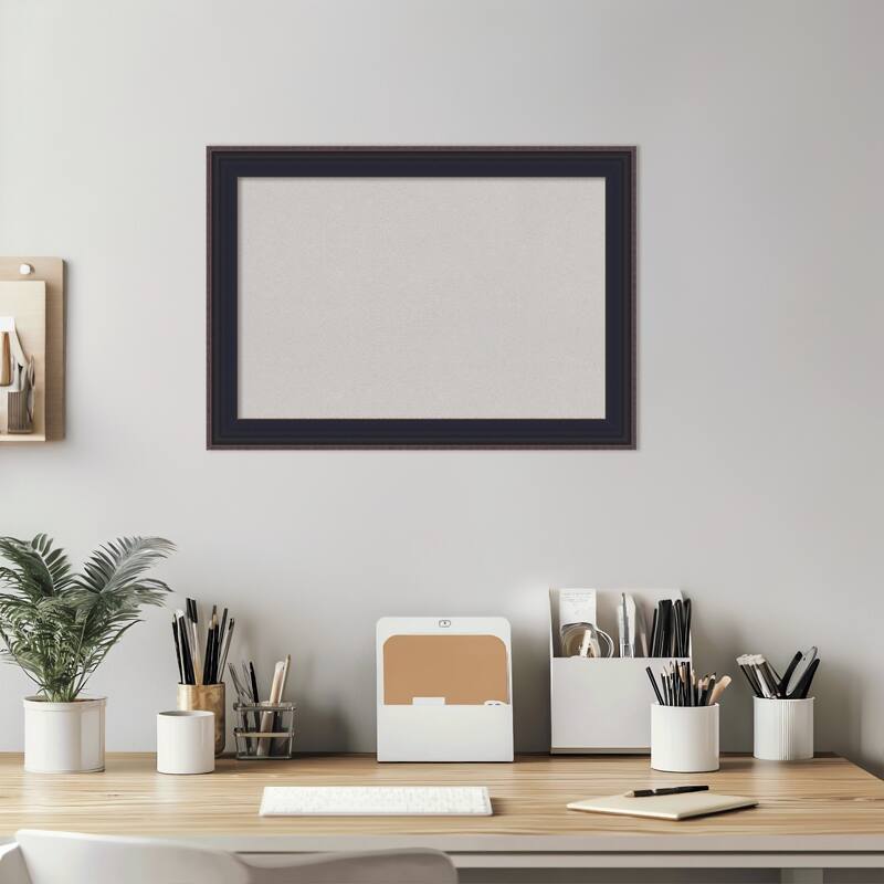 Havana Black Bronze Framed Cork Board - Bulletin Board, Organization Board, Pin Board