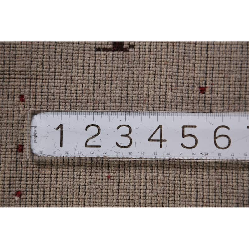 Hand Knotted Oriental 100% Wool Carpet Tribal Animal Pictorial Beige & Ivories Gabbeh Area Rug - 7' 11'' X 8' 1''