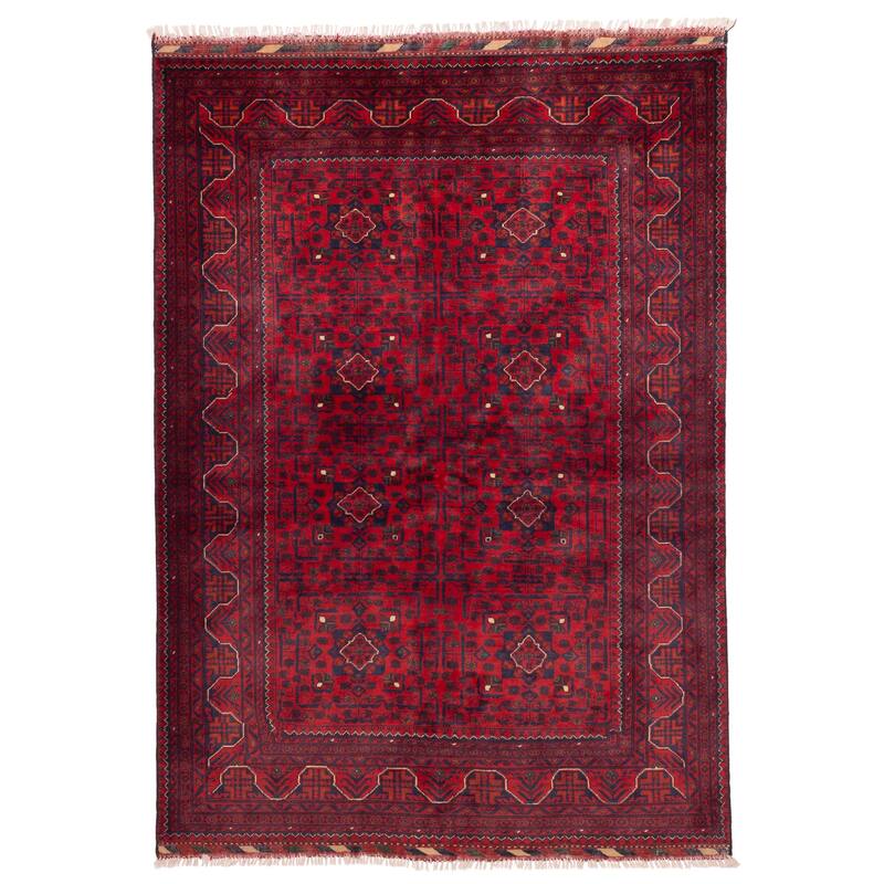 ECARPETGALLERY Hand-knotted Finest Khal Mohammadi Red Wool Rug - 5'2 x 7'5