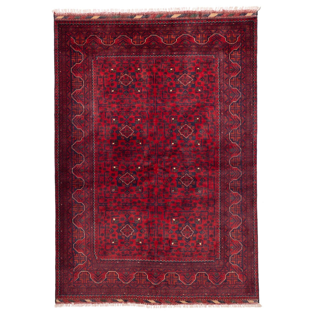 ECARPETGALLERY Hand-knotted Finest Khal Mohammadi Red Wool Rug - 5'2 x 7'5