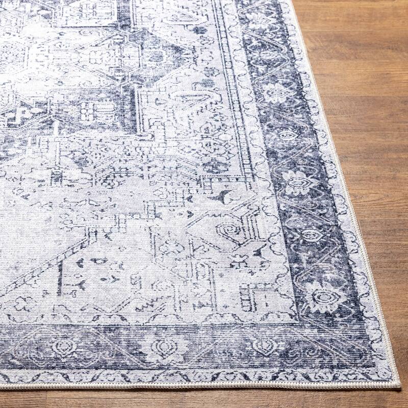 Livabliss Riya Vintage Medallion Machine Washable Area Rug
