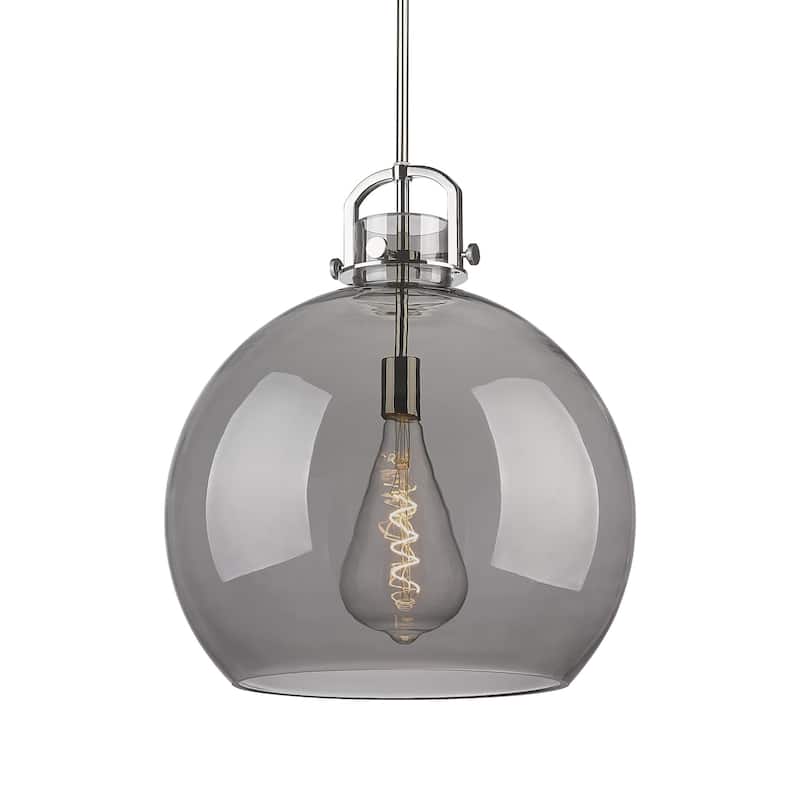 Innovations Lighting 410-1SL-23-18 Newton Sphere Pendant Newton Sphere - Polished Nickel / Plated Smoke