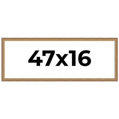 47x16 Frame Red Solid Wood Picture Frame Width 1.75 Inches | Interior Frame Depth 1 13/16 Inches