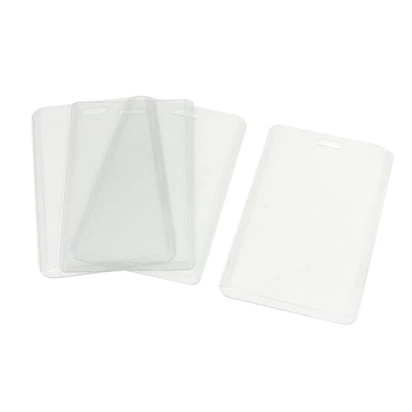 Unique Bargains Portable Soft Plastic Multi Card ID Badge Vertical