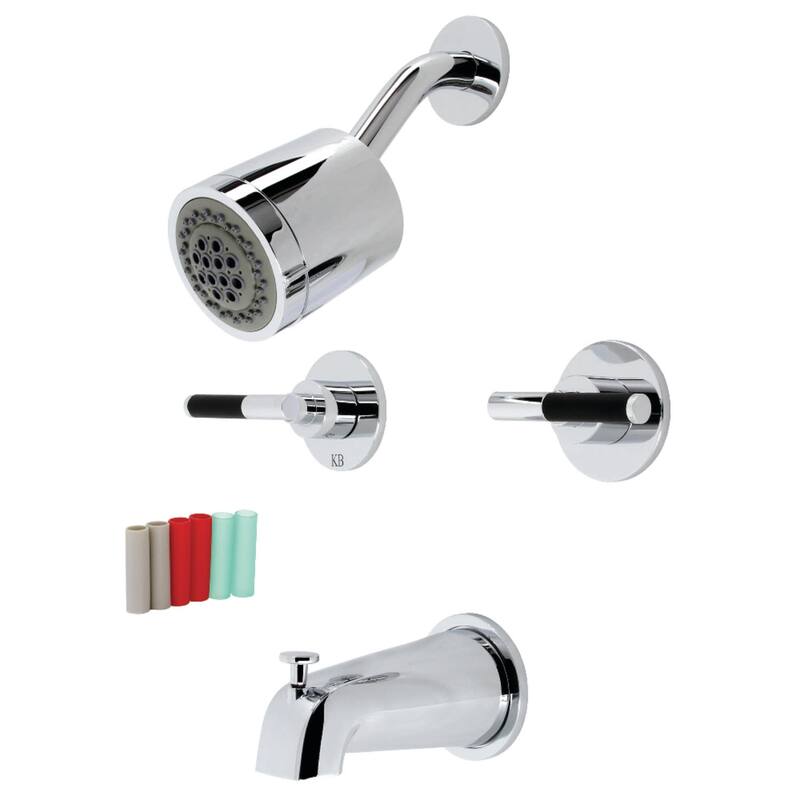 Kingston Brass KBX814.CKL Kaiser Tub and Shower Trim Package with 2 - Polished Chrome