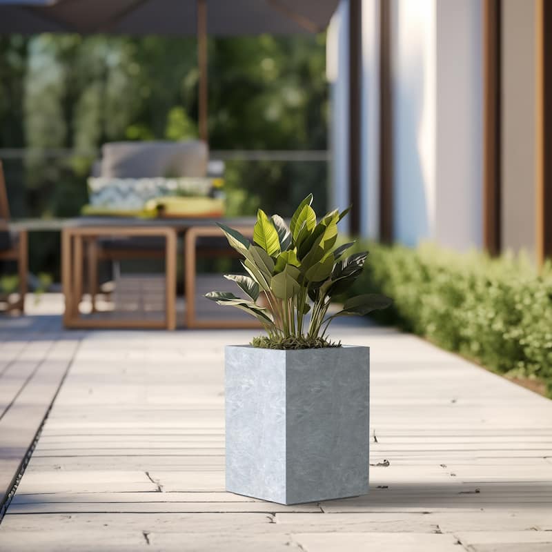 Tall Concrete Rectangle Plant Boxes / Large Indoor and Outdoor Flower Planters