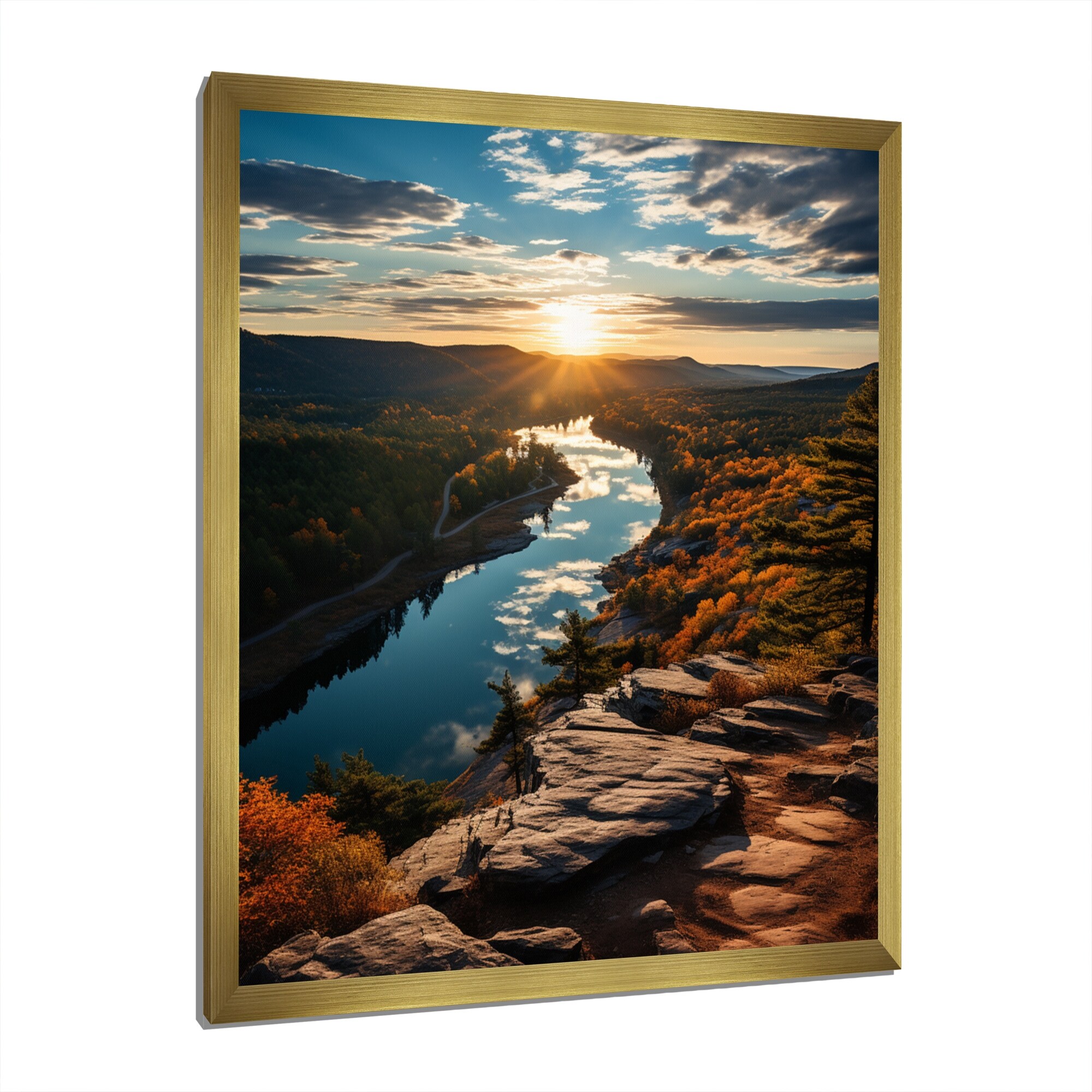 Designart "New Hampshire Country Charm Landscape II" New Hampshire
