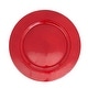preview thumbnail 14 of 15, Soft Glow Faux Mother of Pearl Charger Plate (Set of 4) 4 Piece - Red