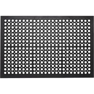 A1HC New All Purpose Versatile Rubber Floor Mat with Drain Holes, Heavy Duty Rubber Mat for Workplace, Restaurant, Kitchen etc