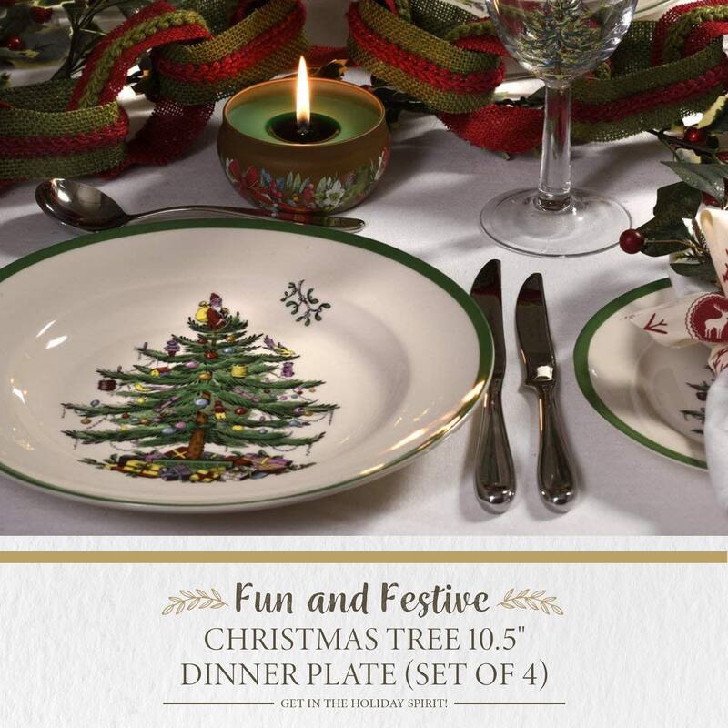 Spode Set of 4 Christmas Tree Plates