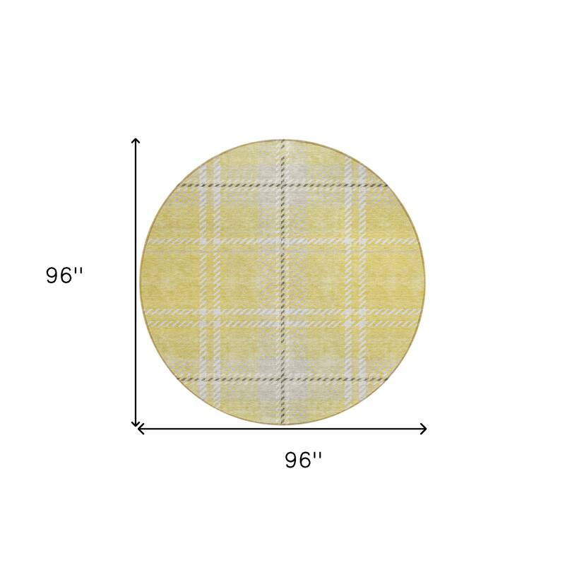 HomeRoots Plaid Transitional Rectangle Outdoor Rug