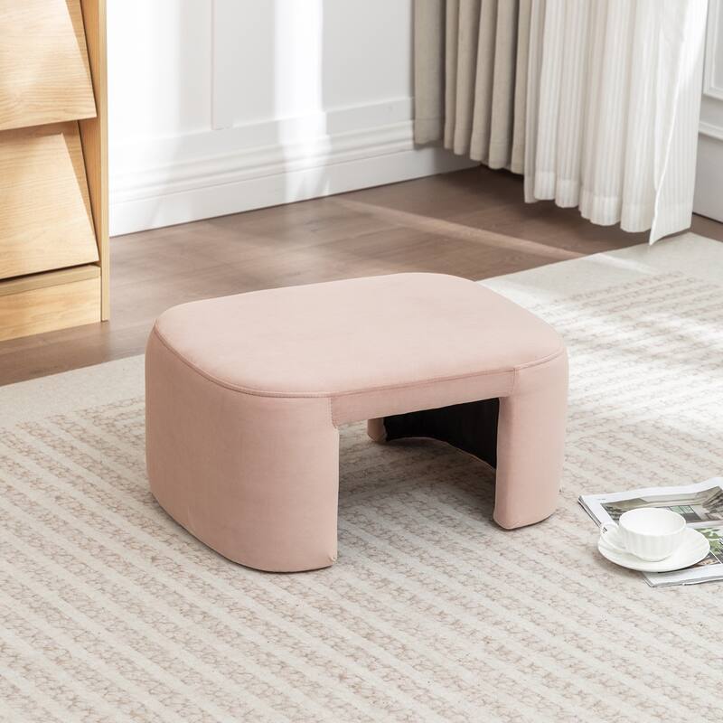 SEYNAR Modern Velvet Rectangle Accent Ottoman