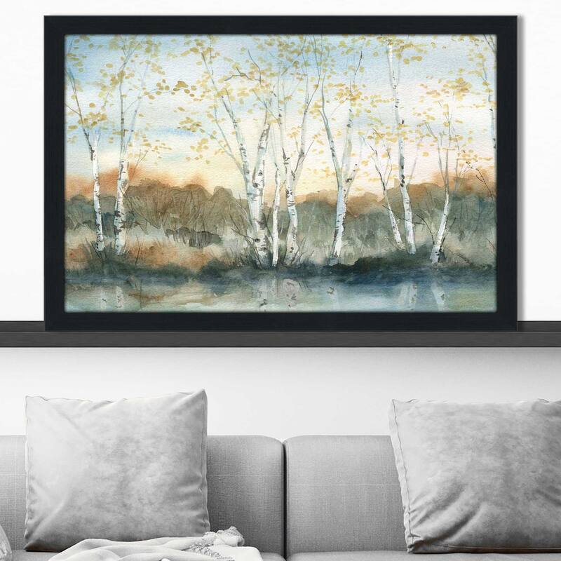 "Birch Riverbank" by Carol Robinson Print on Acrylic