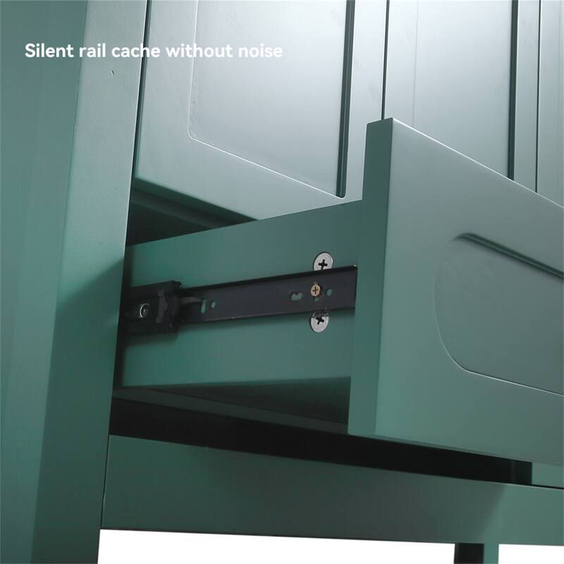 48" Green Bathroom Vanity with Ceramic Sink Combo