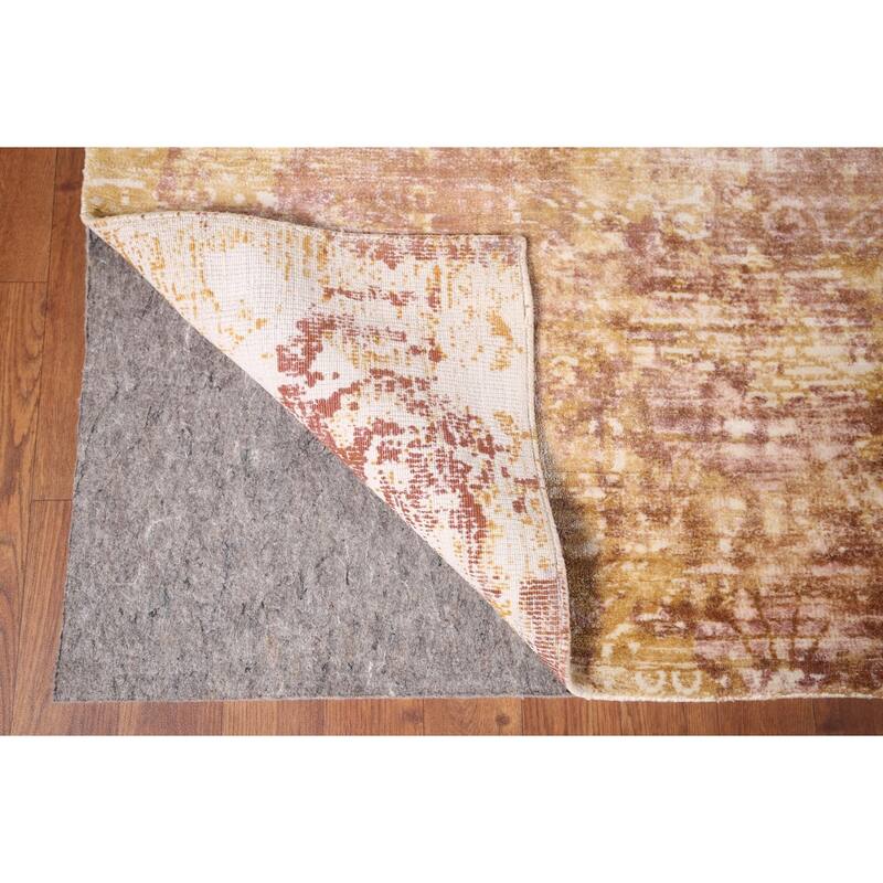 All-Over Abstract Oriental Area Rug Handmade Wool Carpet - 5'10"x 9'1"