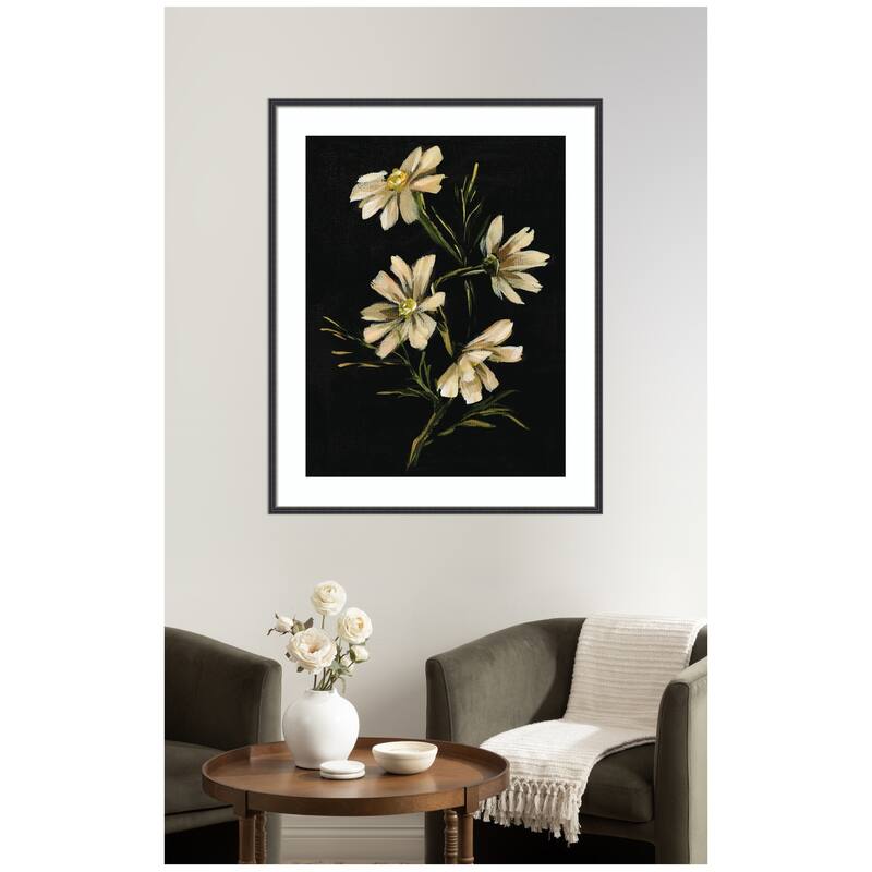 Kate and Laurel Framed Art Moody Floral 4 by Annie Quigley