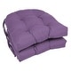 preview thumbnail 58 of 59, 16-inch U-Shaped Indoor Twill Chair Cushions (Set of 2, 4, or 6) - 16" x 16" Set of 2 - Grape