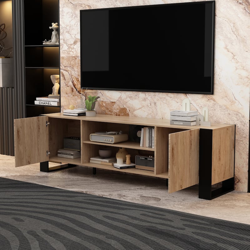 Entertainment Center with Fireplace Option:2 Flame Modes1500W 68.9"W