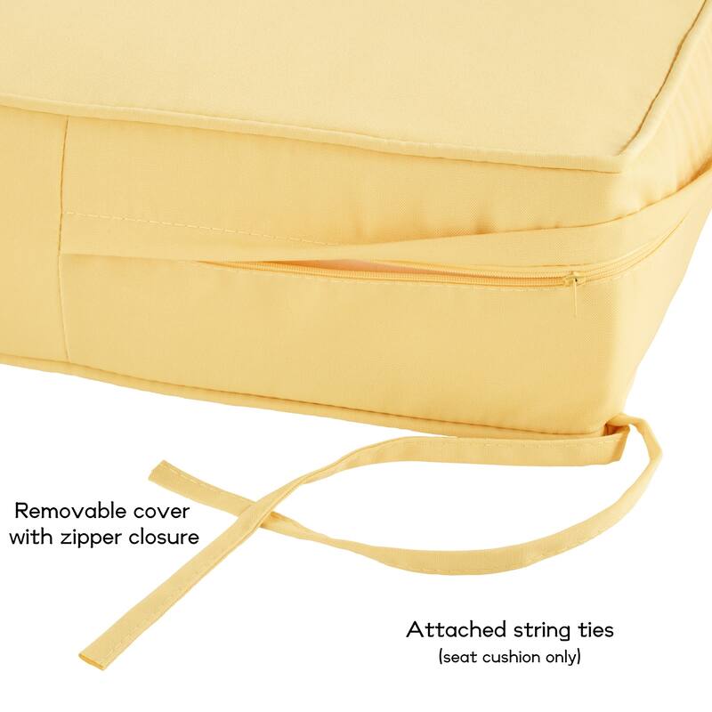Outdoor 2-Piece Reversible Deep Seat Cushion Set (Cushions Only)