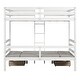 preview thumbnail 14 of 18, White Twin Solid Wood Loft Bed with Desk, Drawers, Guardrails, and Cushions
