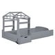 preview thumbnail 20 of 24, Twin Wooden Low Platform Bedframe w/ Shelves, Socket & Bench at The Foot